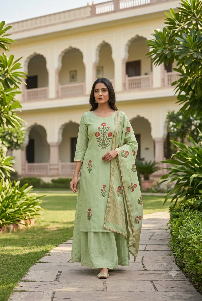 Vriti Embroidered Garara Suit Set