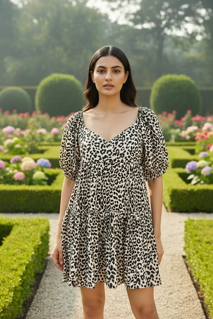 Leopard Print Short Dress
