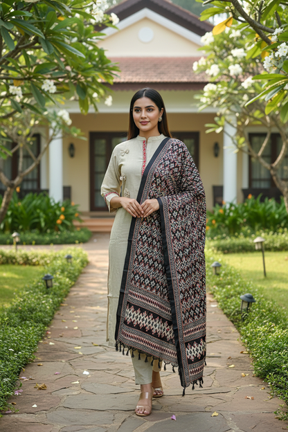 Geet Embroidered Kurta and Dupatta