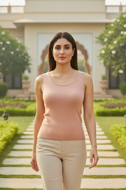 Peach Knitted Top