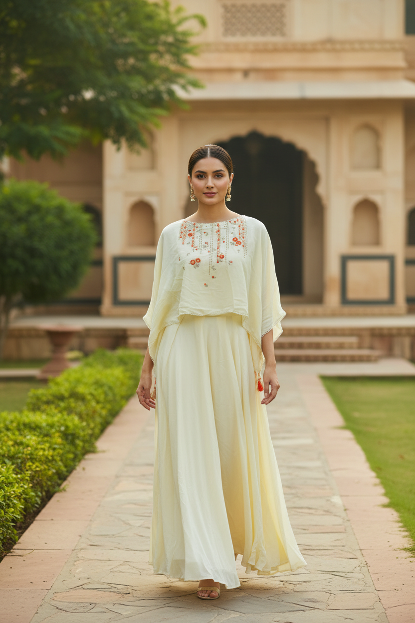 Ziya Embroidered Indo Western