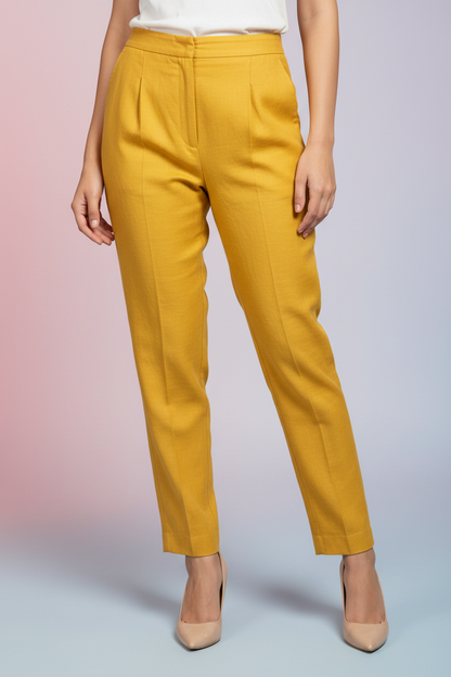 Yellow Straight Pants