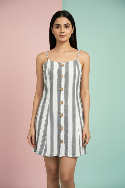 Striped Short Dress