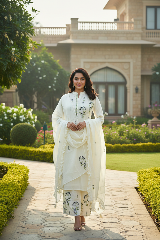 Shirvi Floral Embroidered Suit Set