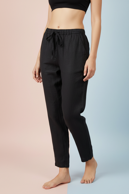 Black Cotton Pants