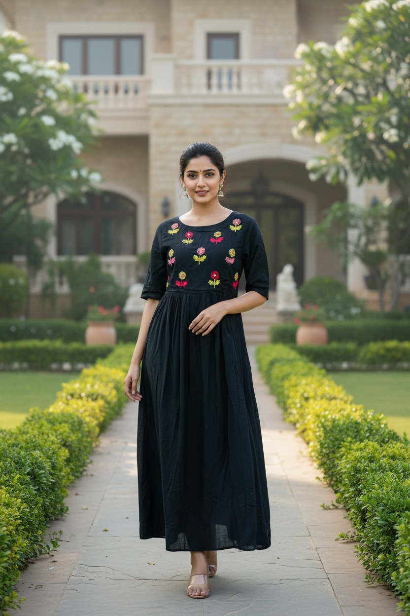 Sunira Embroidered Maxi Kurta