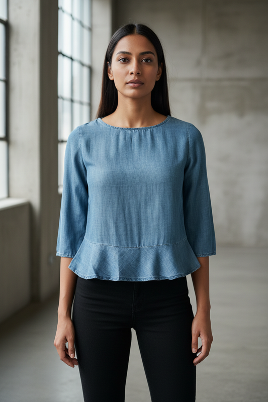 Blue Denim Top
