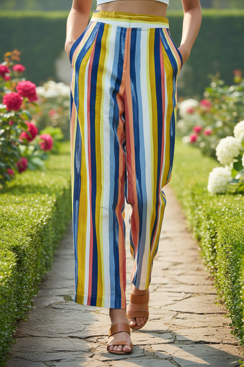Multicolour Straight Pants