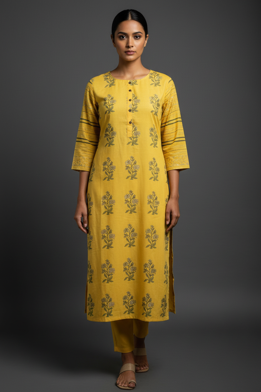Leela Printed Floral Kurta