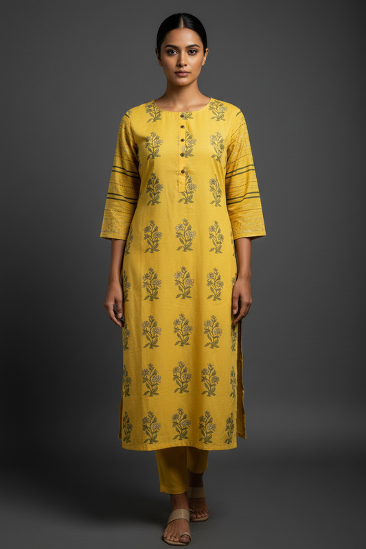 Leela Printed Floral Kurta