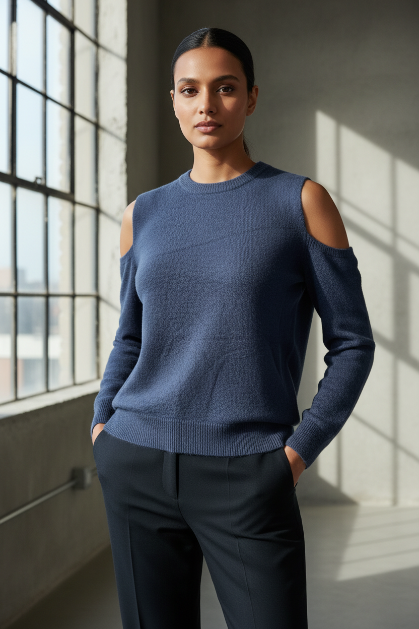 Blue Knitted Sweater