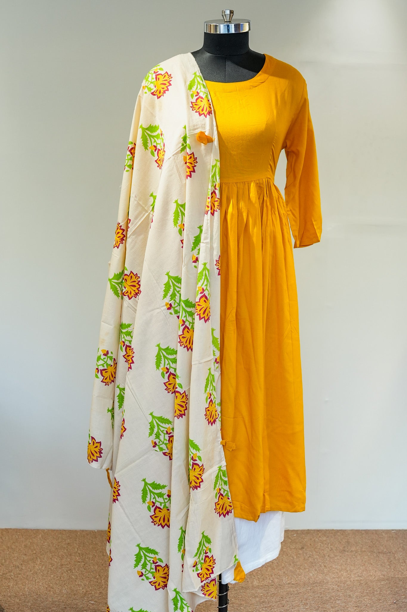 Reva Yellow Anarkali Suit Set