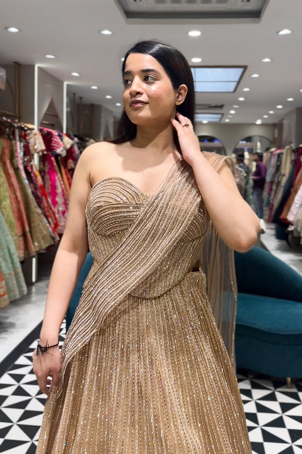 Zivara Crystal Embroidered Lehenga