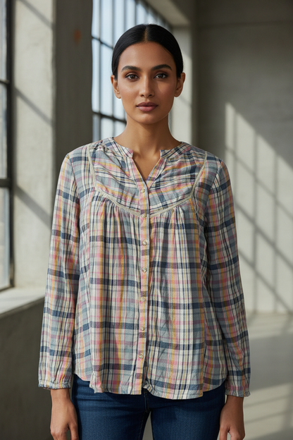 Check Full Sleeves Top