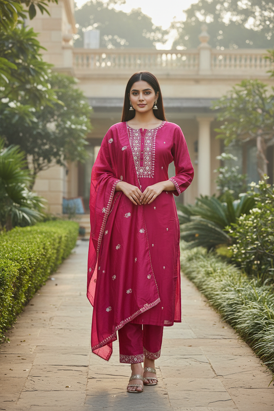Karva Embroidered Suit Set