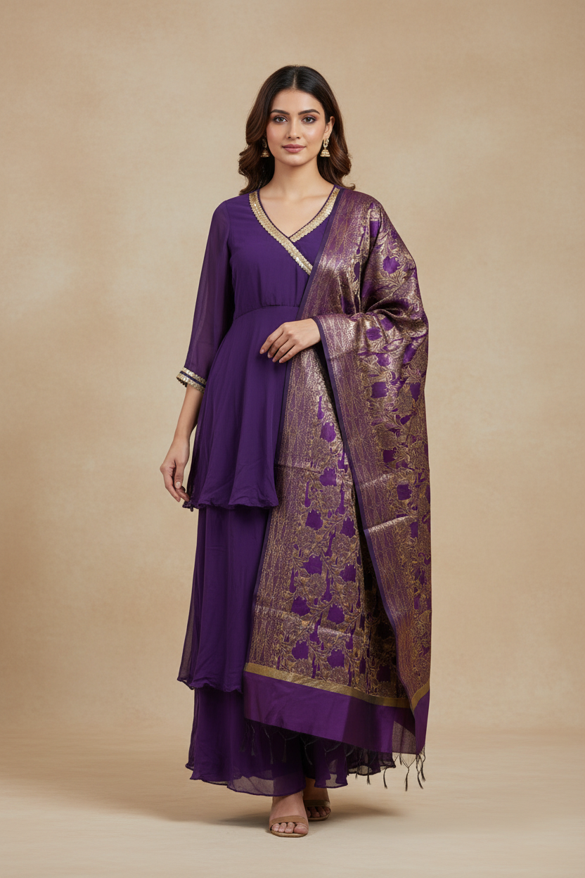 Riva Sharara Set with Banarasi Dupatta