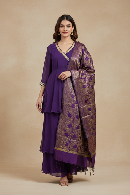 Riva Sharara Set with Banarasi Dupatta