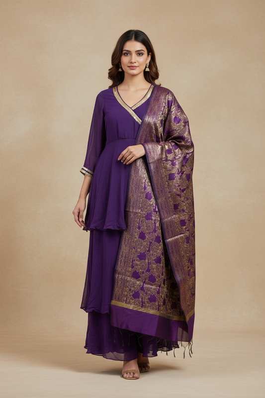 Riva Sharara Set with Banarasi Dupatta