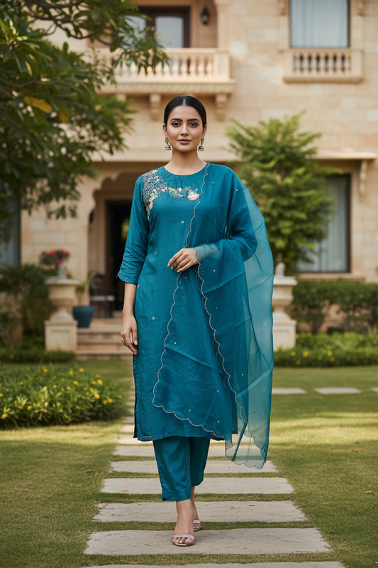 Vridha Embroidered Suit Set