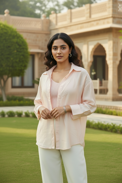 Pink Overshirt Set