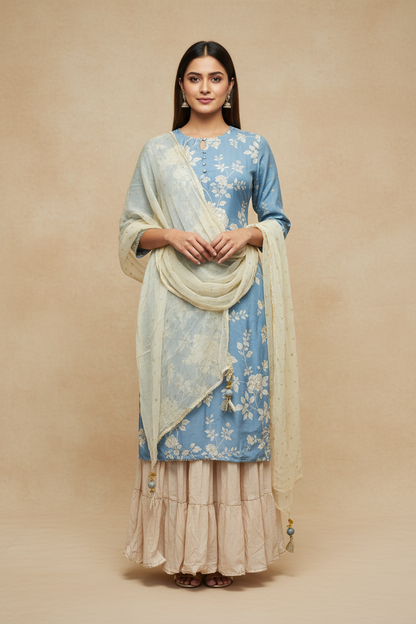 Meha Floral Printed Sharara Set