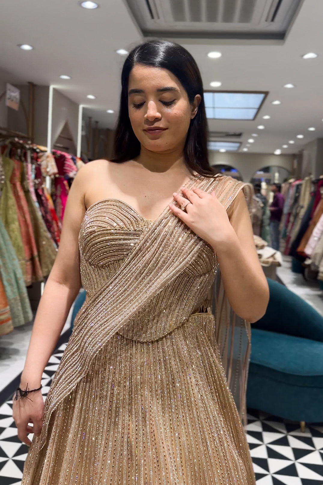 Zivara Crystal Embroidered Lehenga