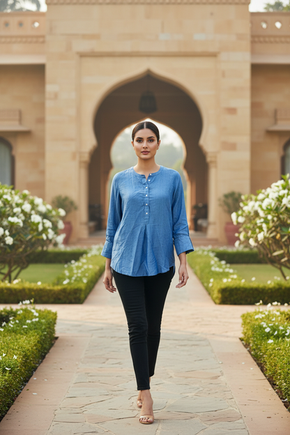Blue Denim Top