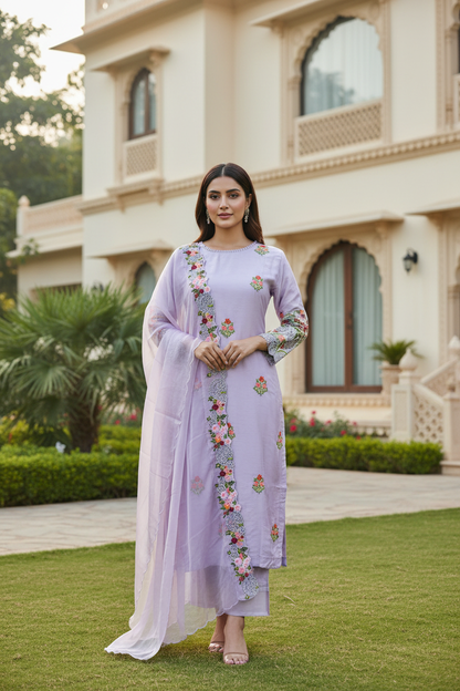 Sunira Floral Embroidered Suit Set