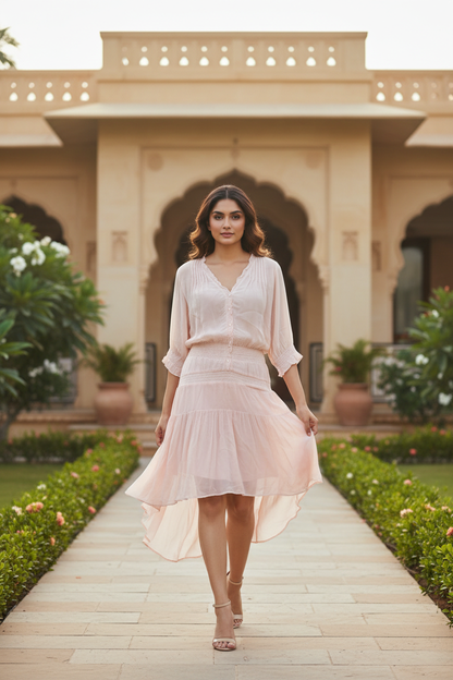 Baby Pink Long Dress