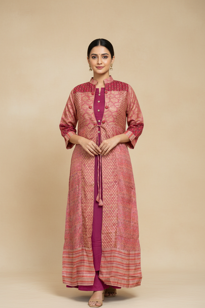 Reema Printed Cape Kurta