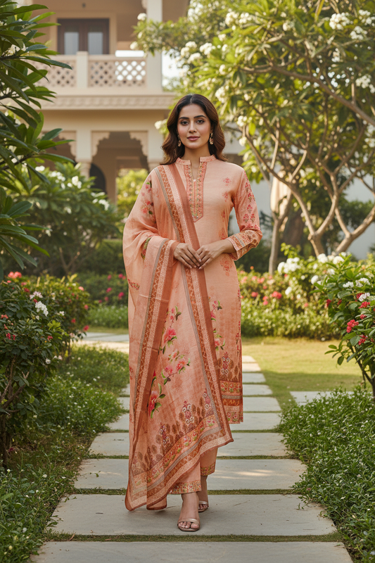 Shruti Floral Printed Kurta and Dupatta