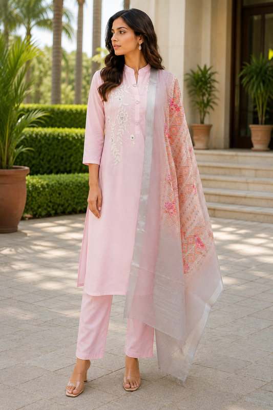 Shruti Embroidered Kurta and Dupatta