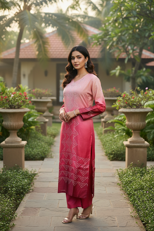 Ombre Printed Kurta
