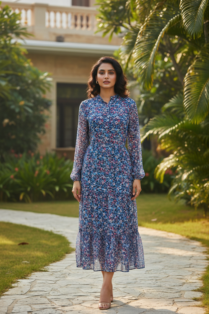 Kate Floral Printed Maxi Dress