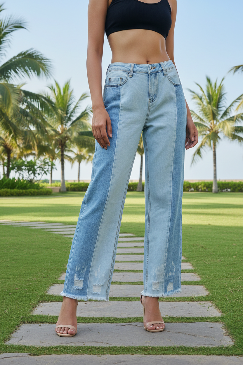 Blue Dual Shade Jeans