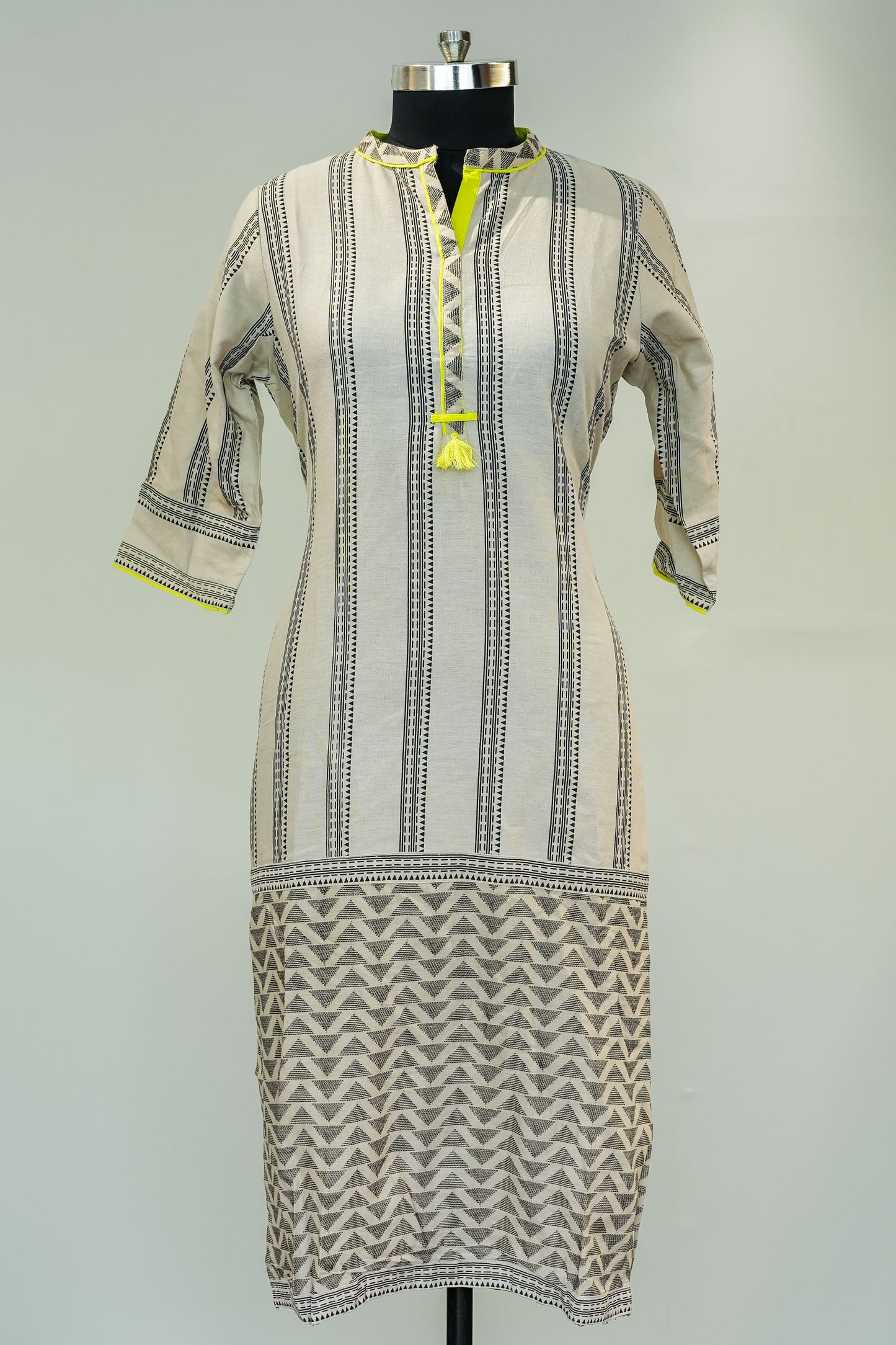 Striped Printed Kurta