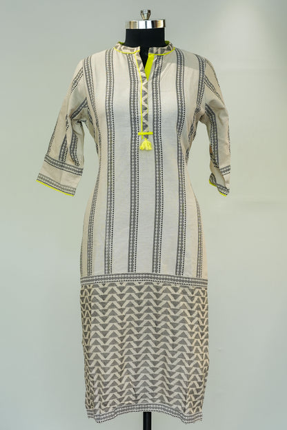 Striped Printed Kurta