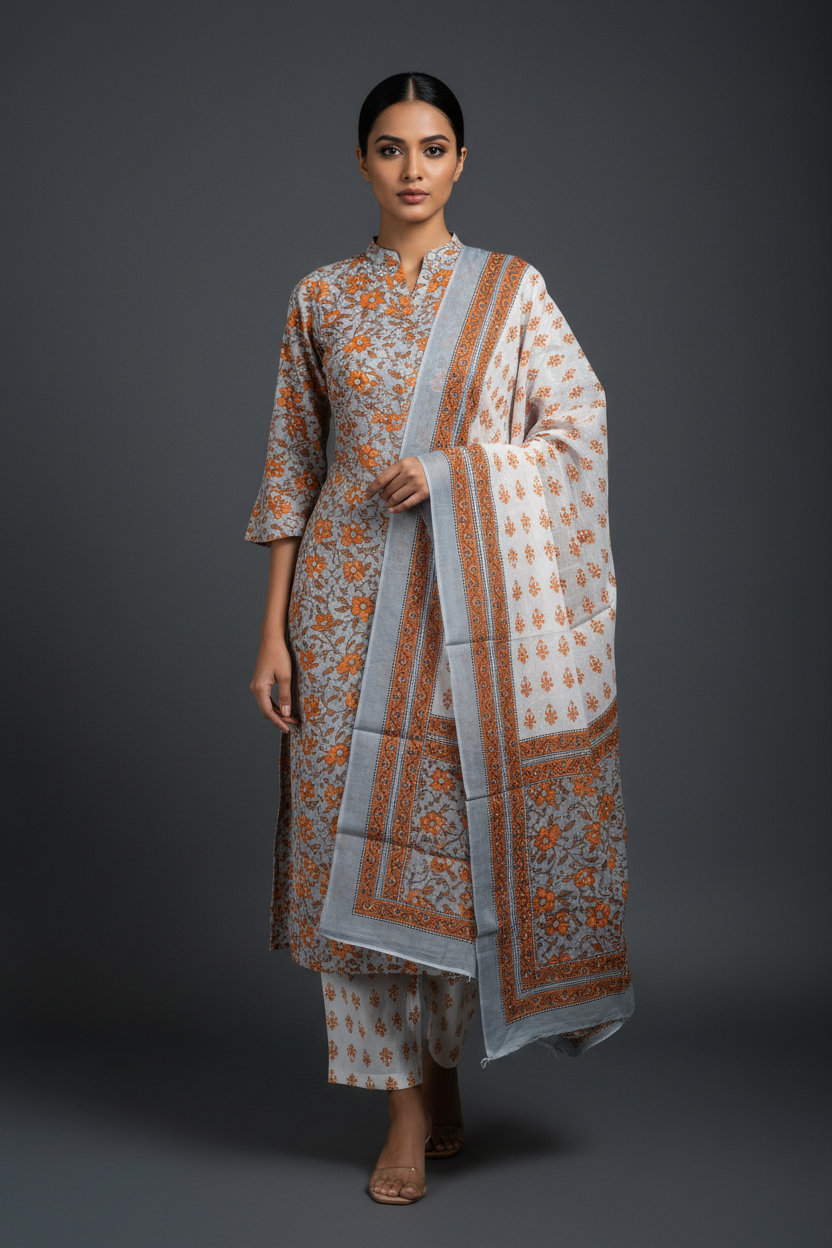 Sara Floral Printed Suit Set
