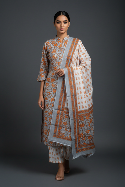 Sara Floral Printed Suit Set