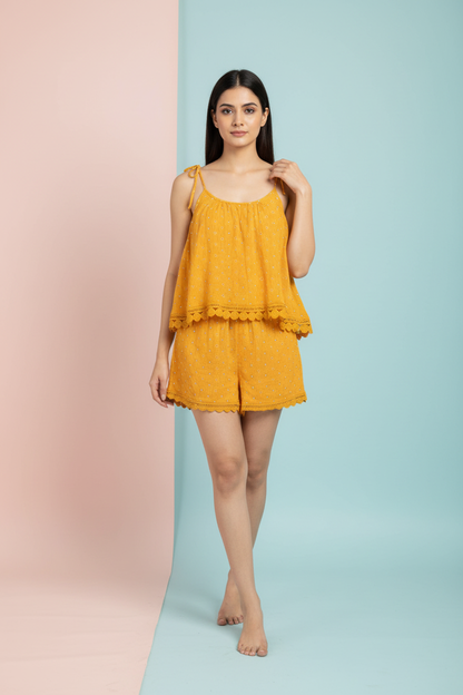Mustard Short Cord Set