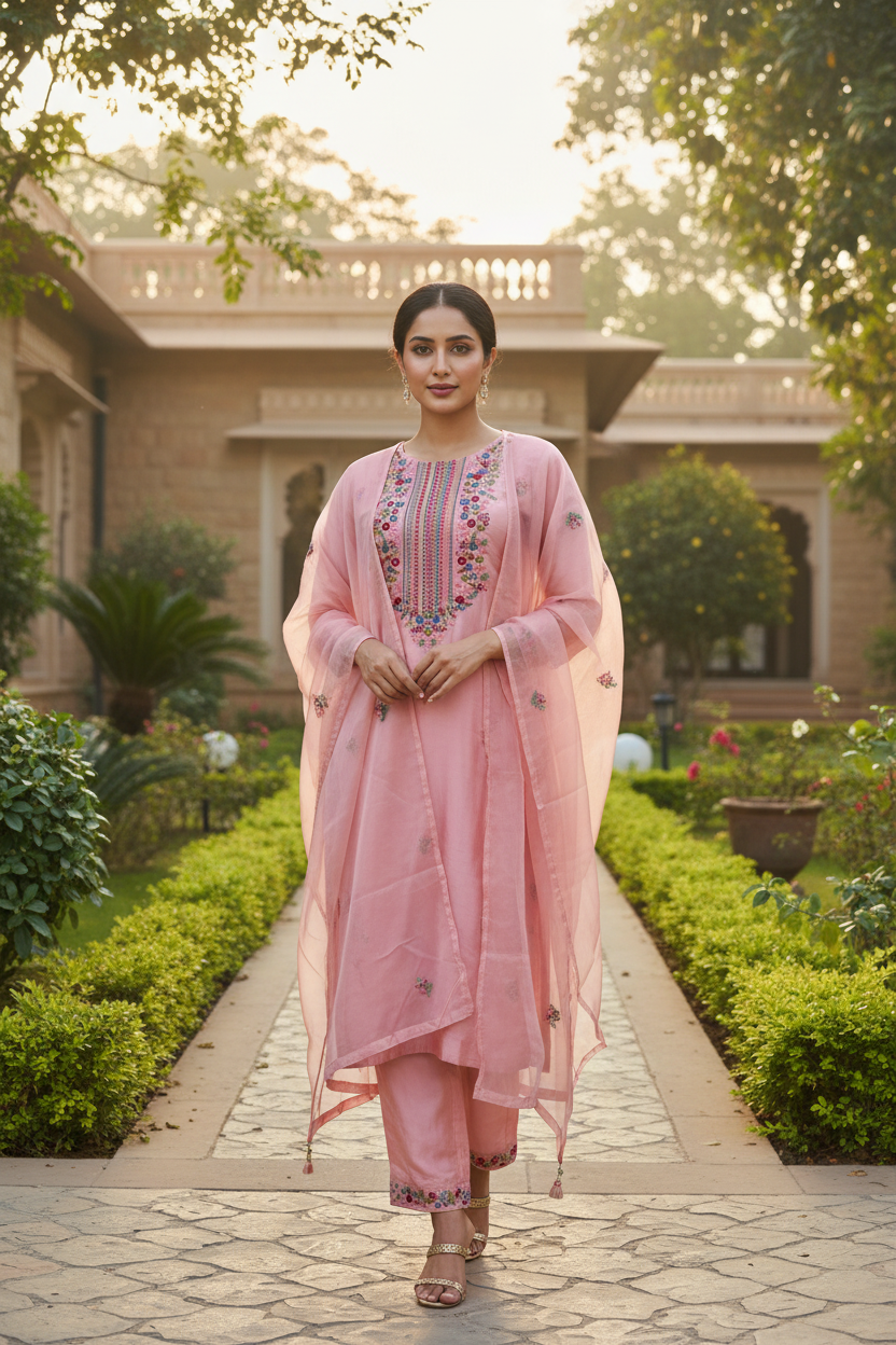 Ramiya Embroidered Suit Set