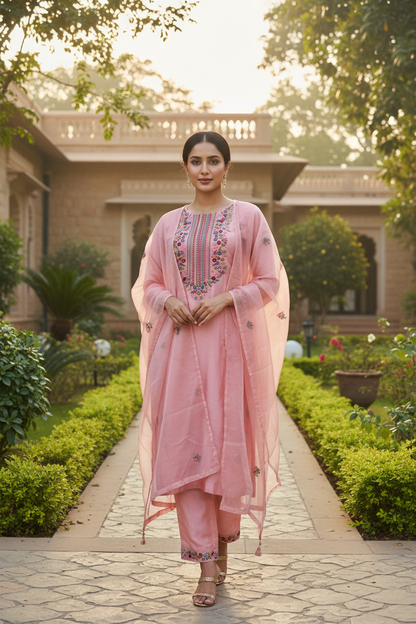 Ramiya Embroidered Suit Set