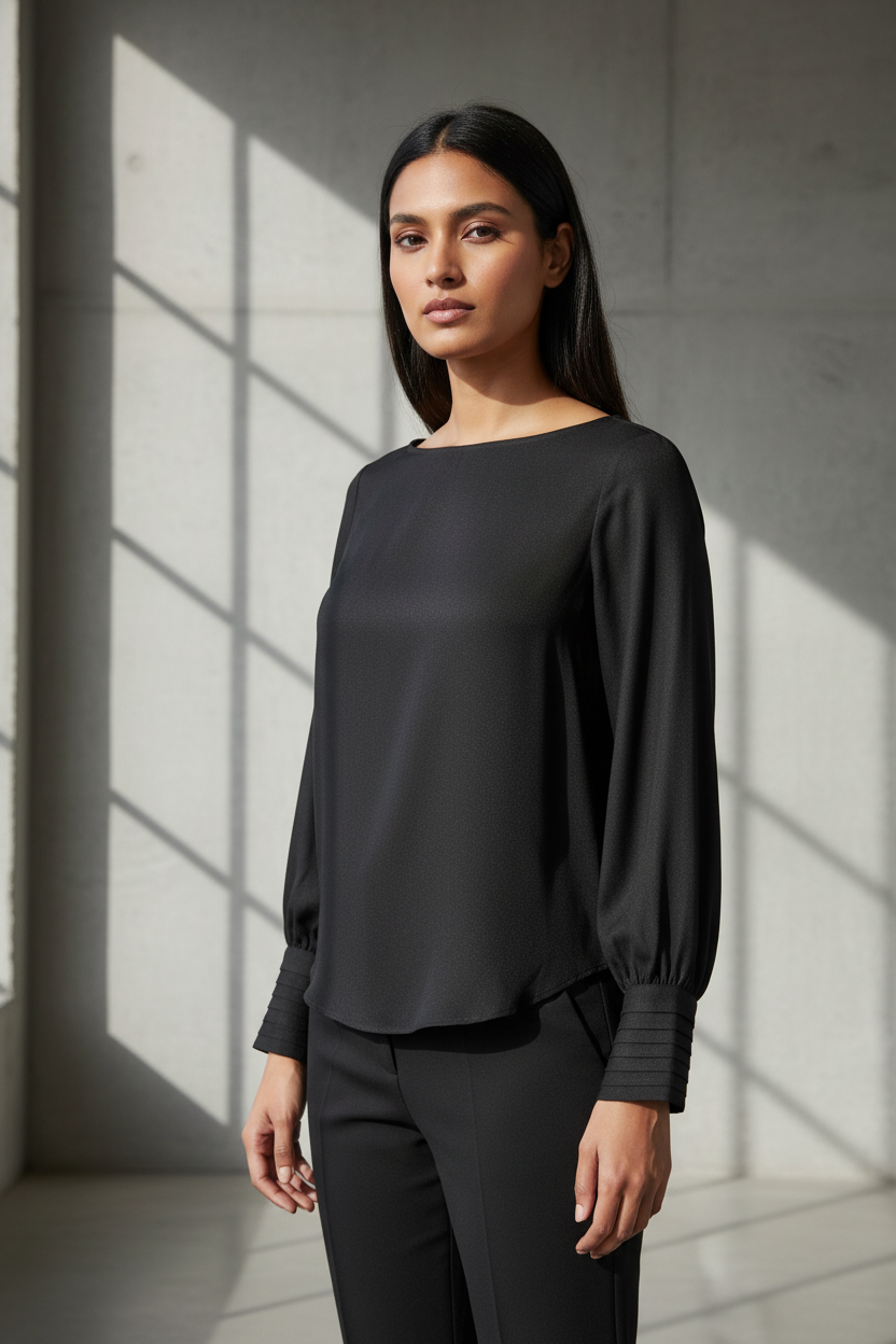 Black Full Sleeves Top