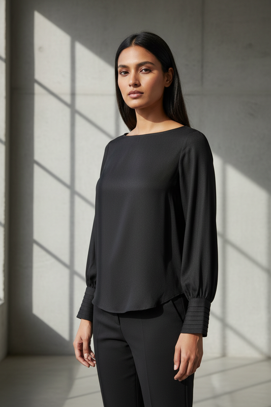 Black Full Sleeves Top