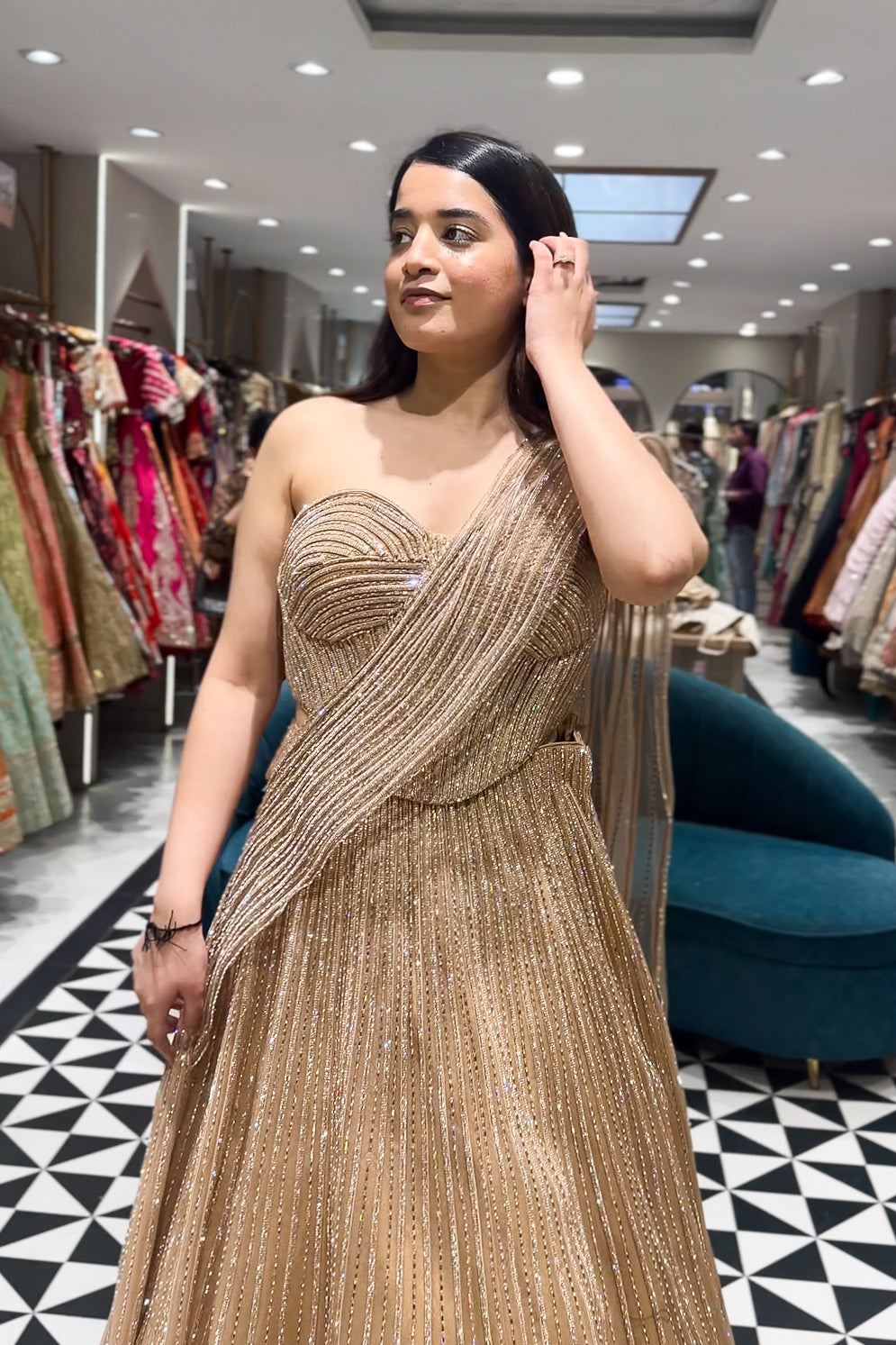 Zivara Crystal Embroidered Lehenga