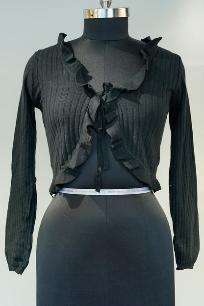 Black Frill Style Sweater