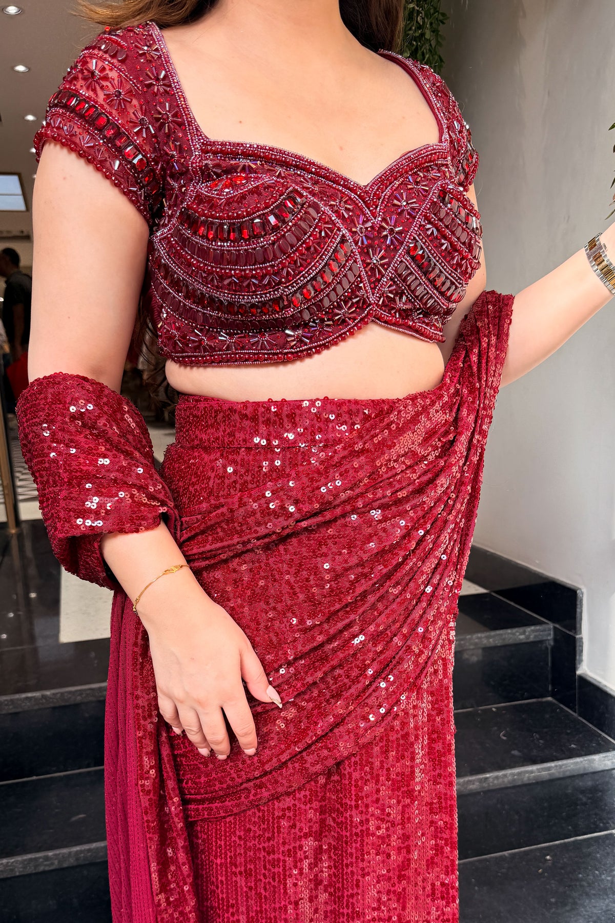 Eshara Hand Embroidered Drape Saree