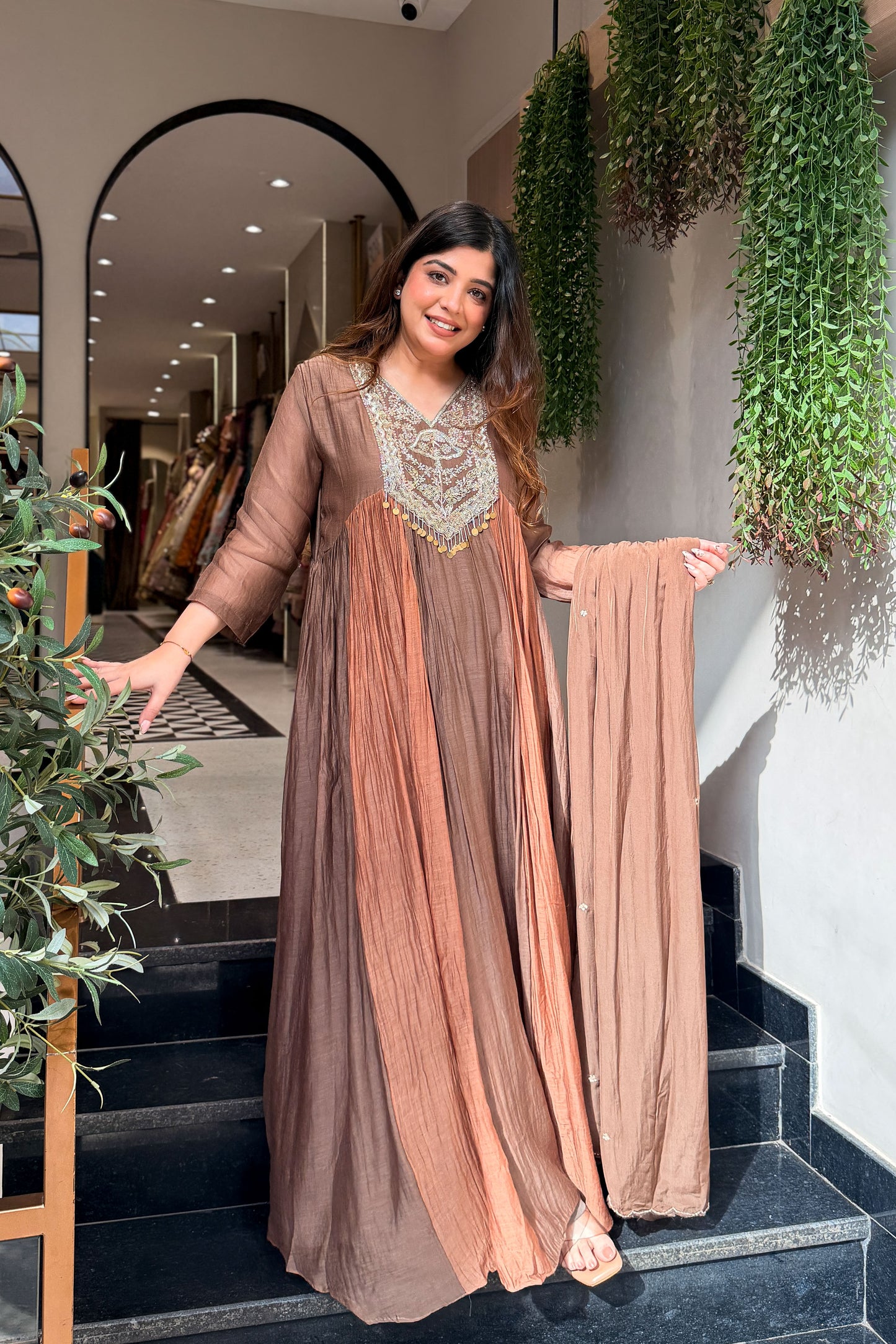 Dakshina Embroidered Anarkali Suit Set
