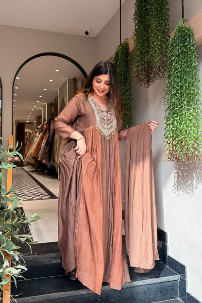 Dakshina Embroidered Anarkali Suit Set