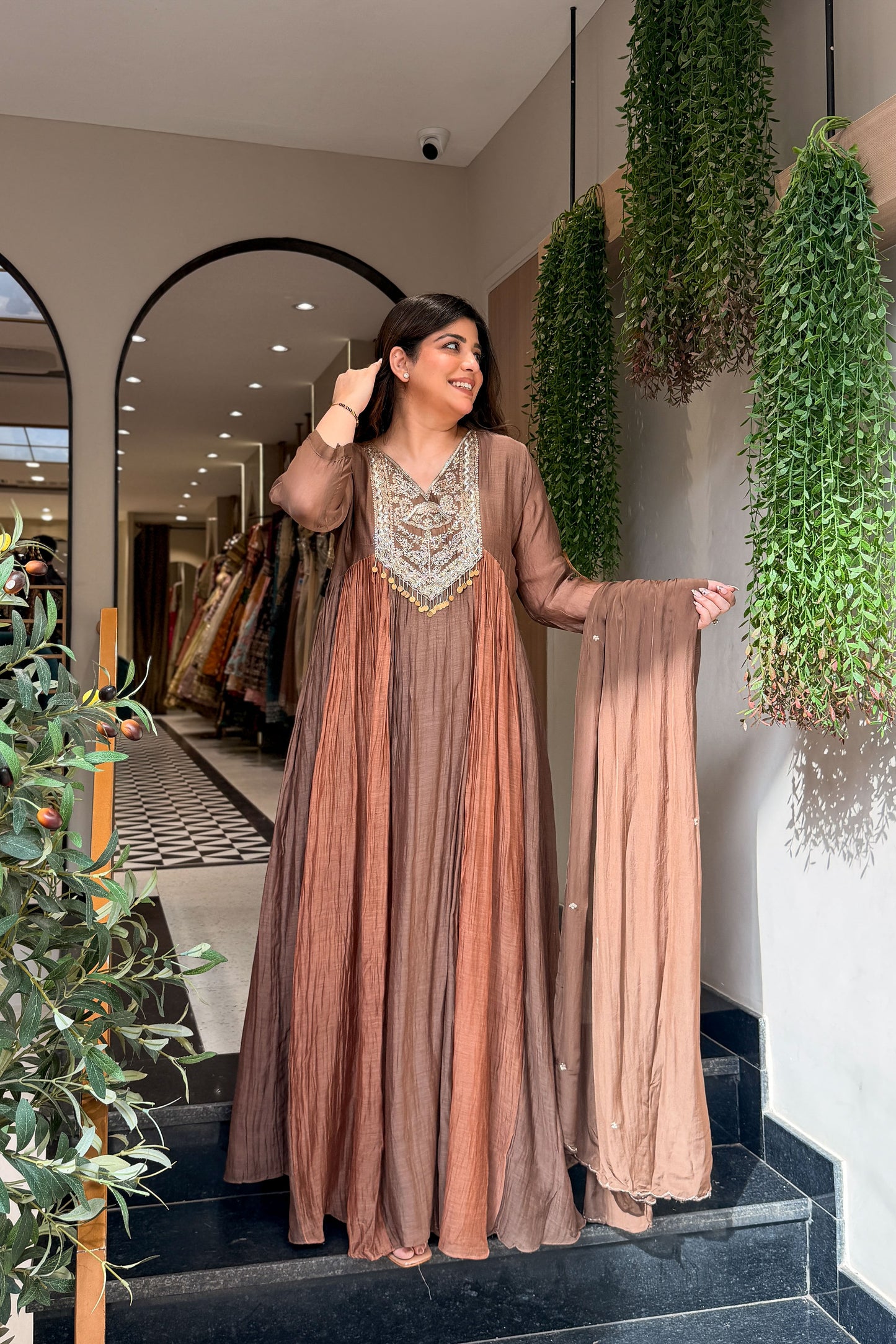 Dakshina Embroidered Anarkali Suit Set